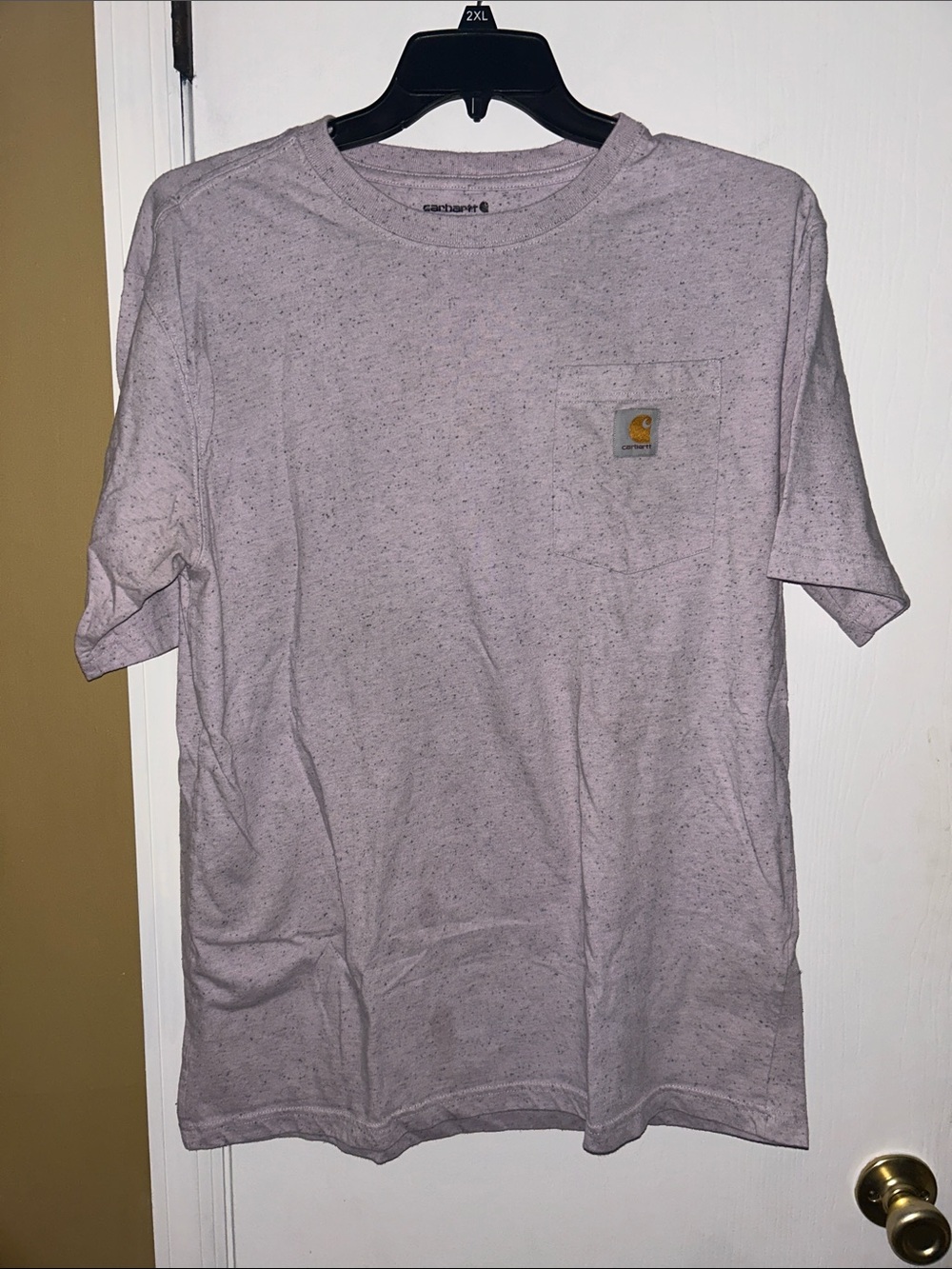 Carhartt Men’s Short-Sleeve Pocket Tee — Light Lavender Heather